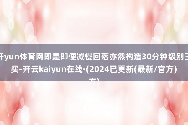 开yun体育网即是即便减慢回落亦然构造30分钟级别三买-开云kaiyun在线·(2024已更新(最新/官方)